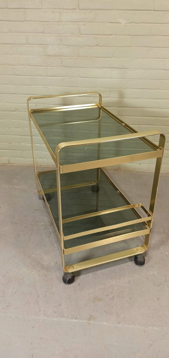 Image 1 of Av Handwerk Space Age Trolley Bar Cart 