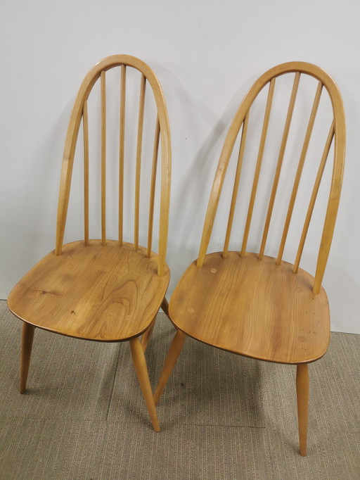 Sedie da pranzo Ercol Quaker. Modello 365. Set di 4