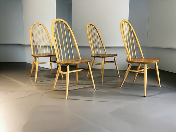 Image 1 of Sedie da pranzo Ercol Quaker. Modello 365. Set di 4