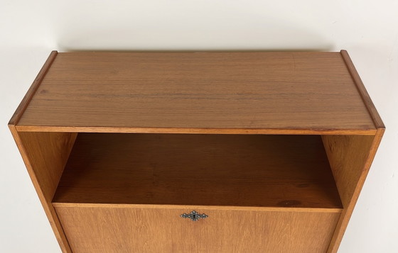 Image 1 of Swedish vintage secretaire bookcase desk