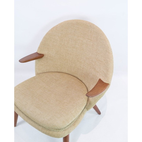 Image 1 of Pair of vintage teak and wool armchairs by Kurt Olsen for Glostrup Møbelfabrik, 1960