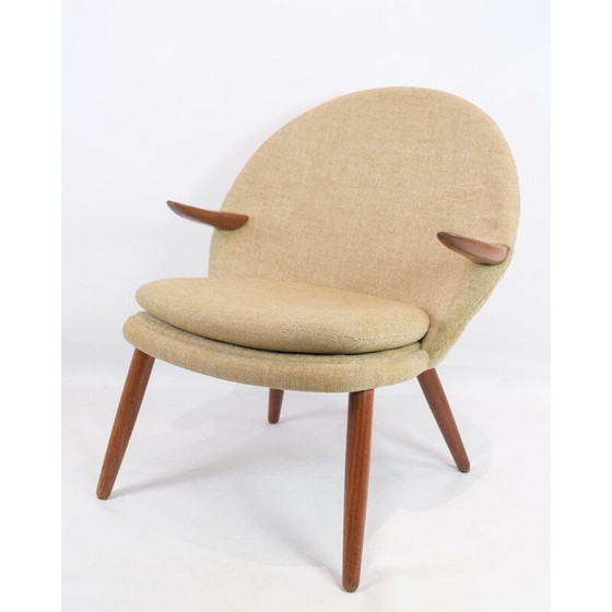 Image 1 of Pair of vintage teak and wool armchairs by Kurt Olsen for Glostrup Møbelfabrik, 1960
