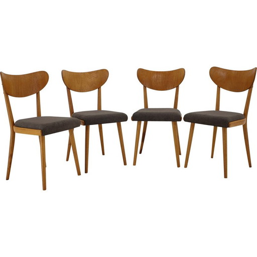 Set of 4 vintage chairs, Czechoslovakia 1950