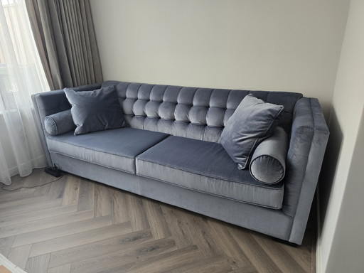 Upholstered Ice Blue Sofa