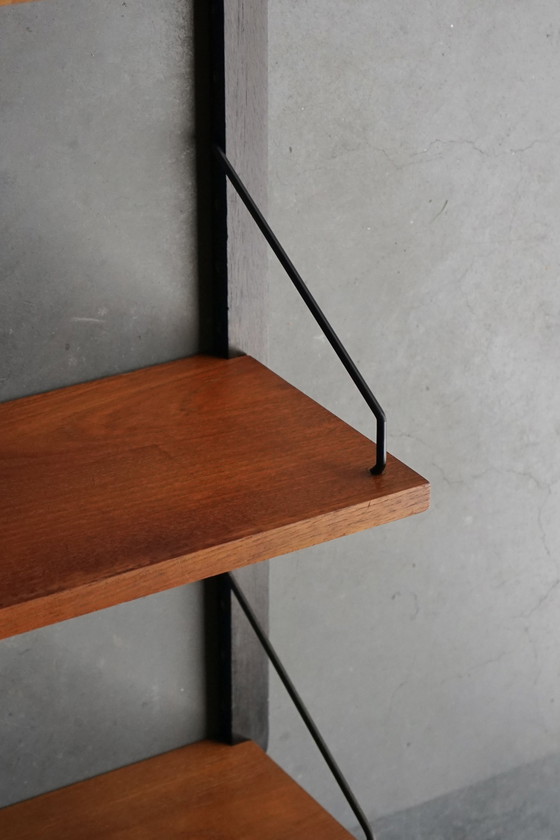 Image 1 of Mid-Century Danish Teak Wall Unit By Poul Cadovius For Cado, 1960S