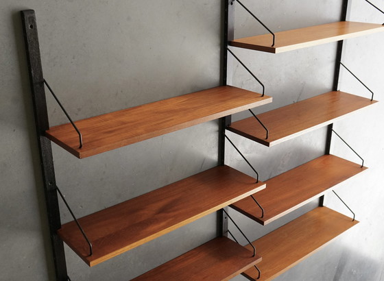 Image 1 of Mid-Century Danish Teak Wall Unit By Poul Cadovius For Cado, 1960S