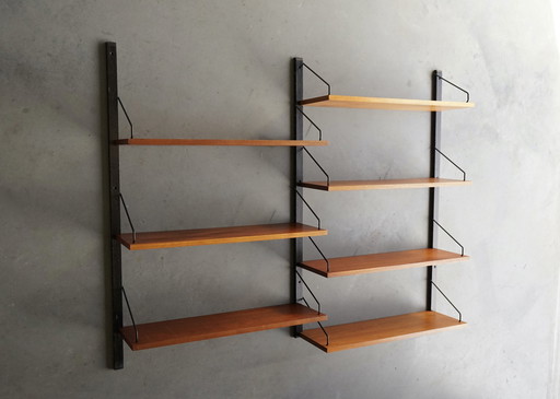 Mid-Century Danish Teak Wall Unit By Poul Cadovius For Cado, 1960S