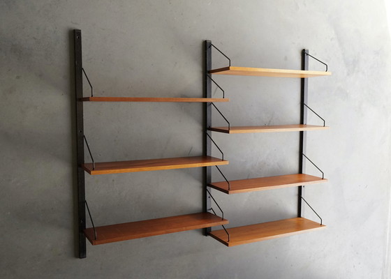 Image 1 of Mid-Century Danish Teak Wall Unit By Poul Cadovius For Cado, 1960S