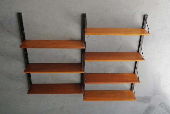 Image 1 of Mid-Century Danish Teak Wall Unit By Poul Cadovius For Cado, 1960S