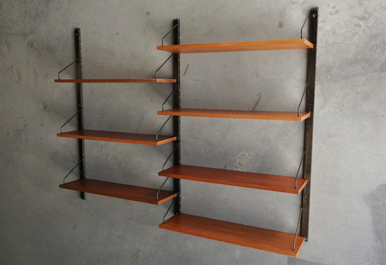 Image 1 of Mid-Century Danish Teak Wall Unit By Poul Cadovius For Cado, 1960S