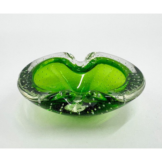 Image 1 of Vintage glass ashtray by Hana Machovska for Mstisov Glassworks, Czechoslovakia 1970
