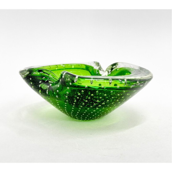 Image 1 of Vintage glass ashtray by Hana Machovska for Mstisov Glassworks, Czechoslovakia 1970