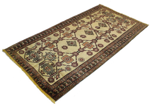 Persian Carpet Old Ghashghai Shiraz Nomadic Carpet 202 X 110 Cm