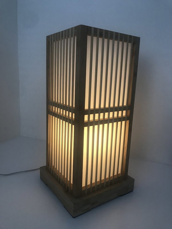Image 1 of Lampada da tavolo vintage in bambù