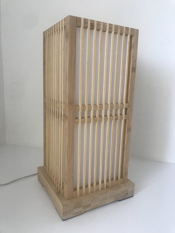 Image 1 of Lampada da tavolo vintage in bambù