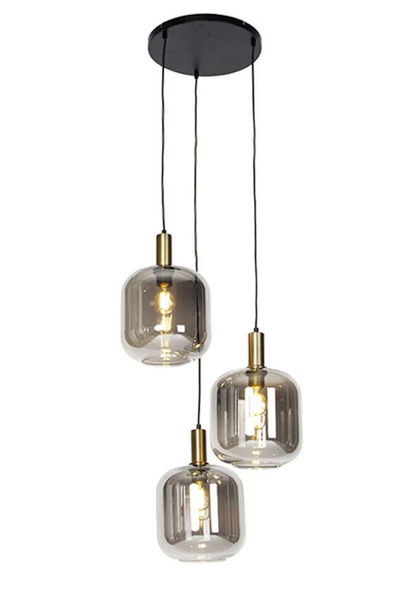 Image 1 of Industrial Pendant Lamp Comprising 3 Spots