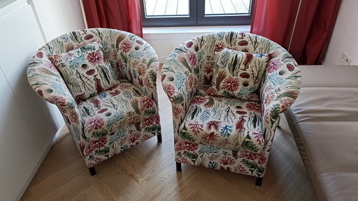 2x Wittmann armchair Aura fabric E