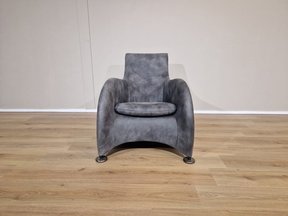 Image 1 of NEW Montis Loge Gray Leather Armchair Gerard van den Berg