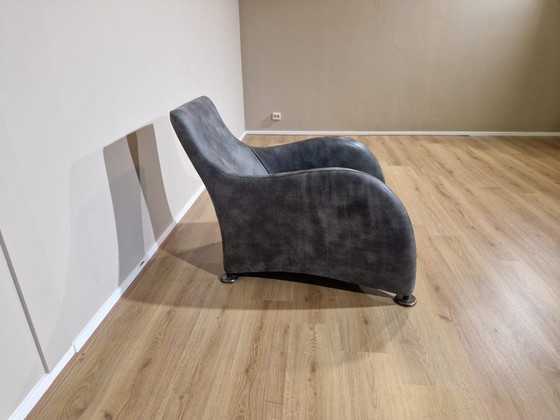 Image 1 of NEW Montis Loge Gray Leather Armchair Gerard van den Berg