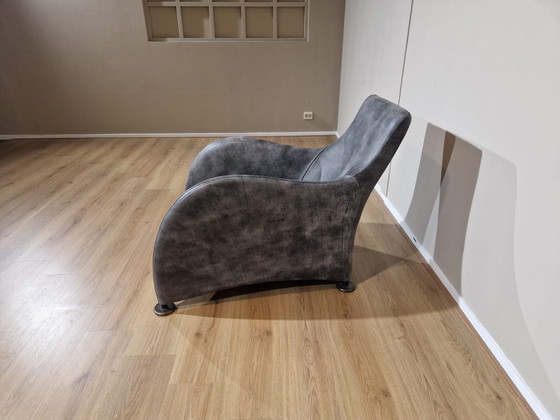 Image 1 of NEW Montis Loge Fauteuil en cuir gris Gerard van den Berg