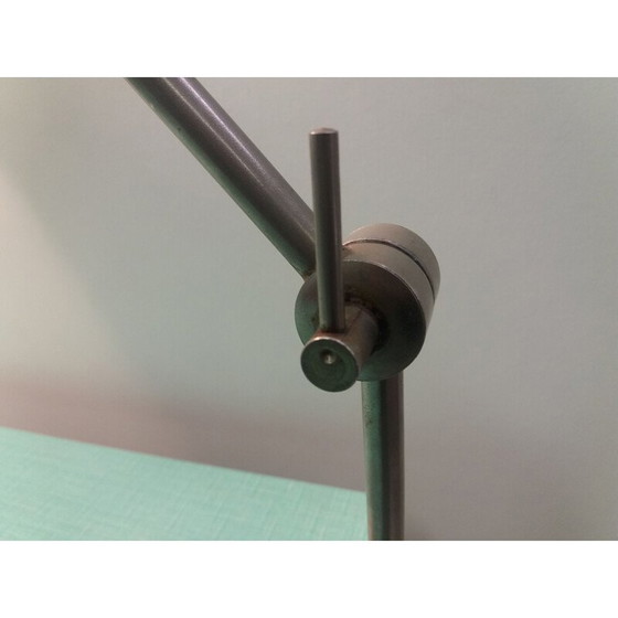 Image 1 of Lampada da tavolo regolabile in metallo industriale vintage, Cecoslovacchia 1960