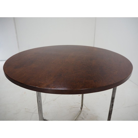 Image 1 of Vintage Bauhaus chrome table by Robert Slezak 1940s