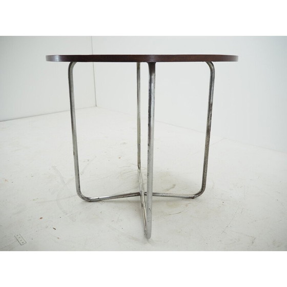 Image 1 of Vintage Bauhaus chrome table by Robert Slezak 1940s