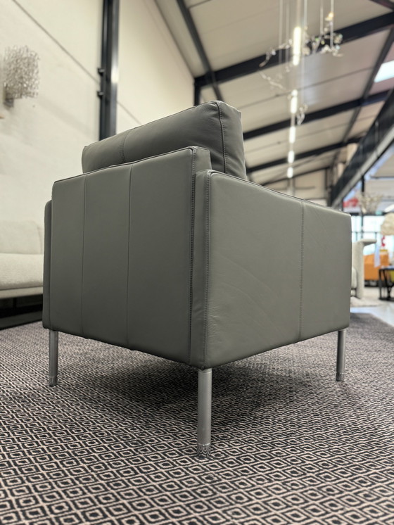 Image 1 of Rolf Benz Fauteuil Cara cuir gris