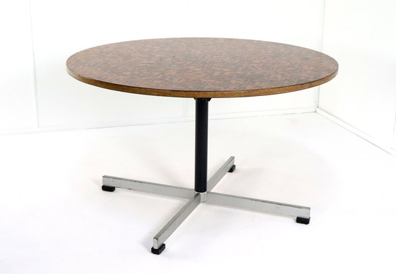 Image 1 of Round Dining Table With Copper Top 'Driebergen' Vintage
