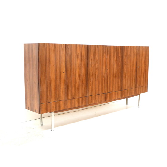 Image 1 of Large vintage rosewood sideboard with 6 doors from the 1960s