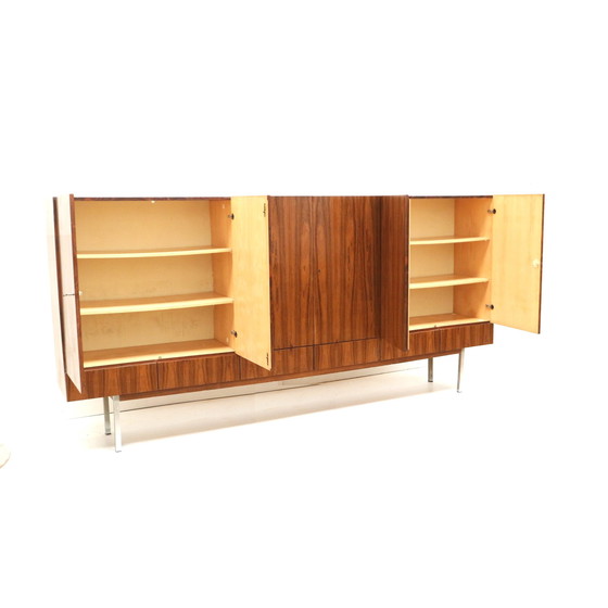 Image 1 of Large vintage rosewood sideboard with 6 doors from the 1960s