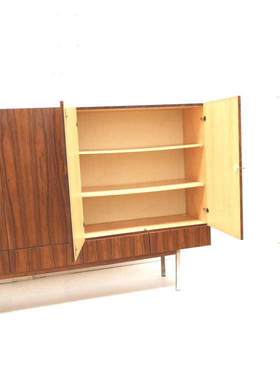 Image 1 of Large vintage rosewood sideboard with 6 doors from the 1960s