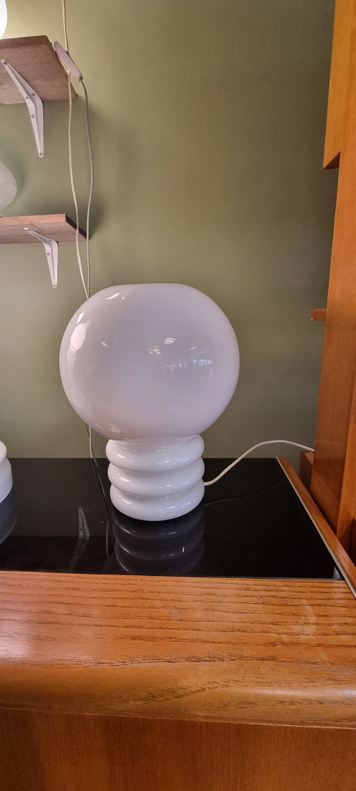 Large white table lamp