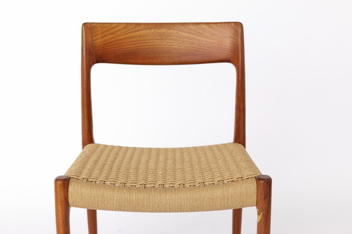 1 of 2 Niels Moller Chair - Repaired, 1950s, Model 77, Danish Teak