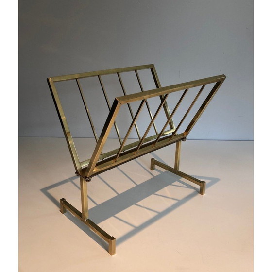 Image 1 of Vintage brass magazine rack, France 1970