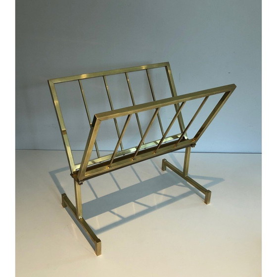 Image 1 of Vintage brass magazine rack, France 1970