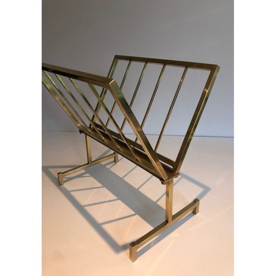 Image 1 of Vintage brass magazine rack, France 1970