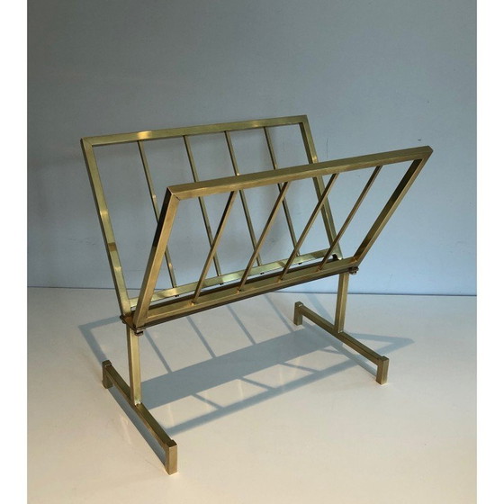 Image 1 of Vintage brass magazine rack, France 1970
