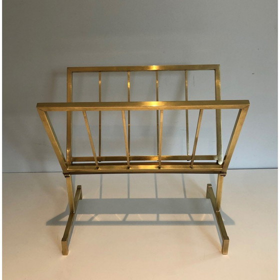 Image 1 of Vintage brass magazine rack, France 1970