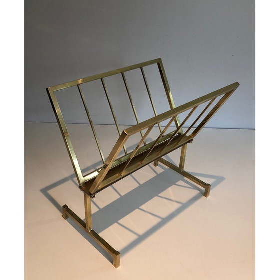 Image 1 of Vintage brass magazine rack, France 1970