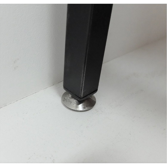 Image 1 of Vintage desk in black lacquered steel and mahogany, 1950