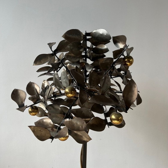 Image 1 of Coppia di alberi decorativi in acciaio vintage di Blacksmith, Inghilterra 1970