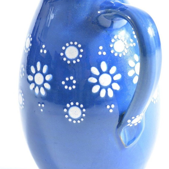 Image 1 of Vintage blue ceramic vase, Czechoslovakia