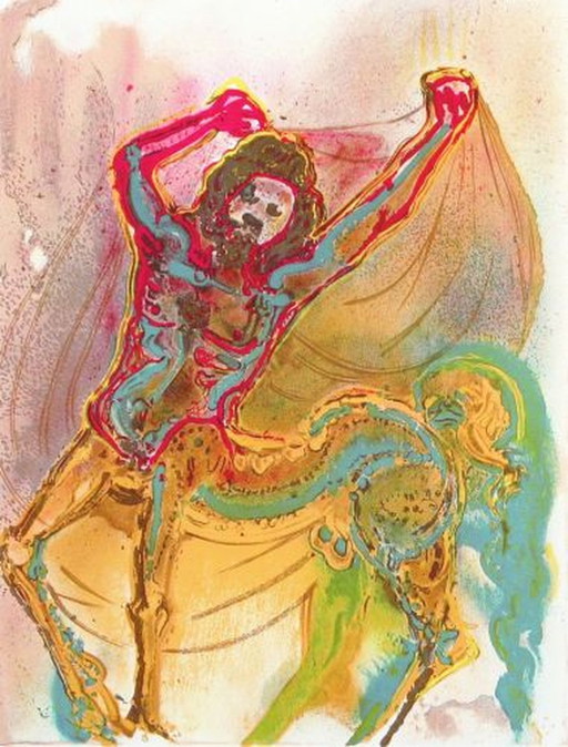 Salvador Dali - Chevaux daliniens – lithos zeefdrukken, Figuratief