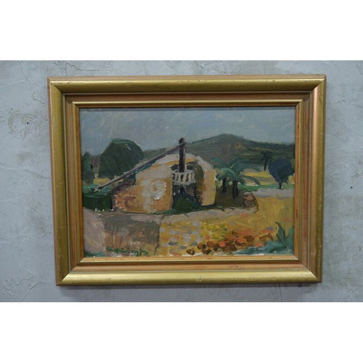 Pintura vintage sueca de Eva Holmberg-Jacobsson, años 60