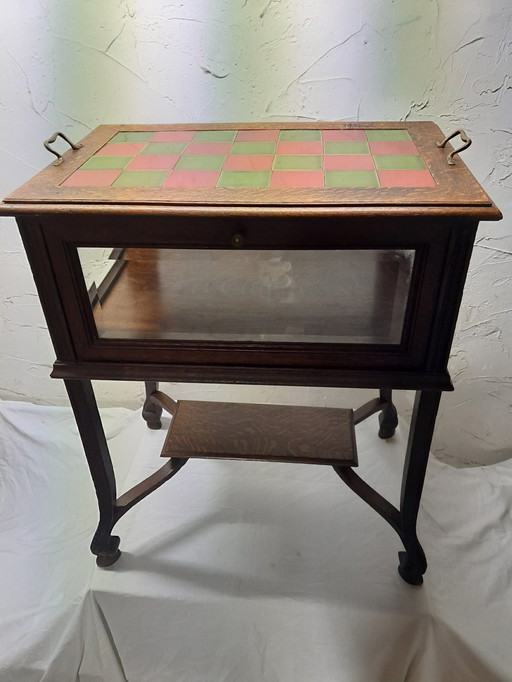 English Oak Tea Cabinet