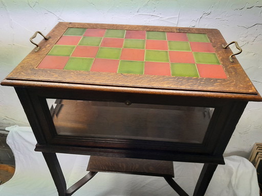 English Oak Tea Cabinet