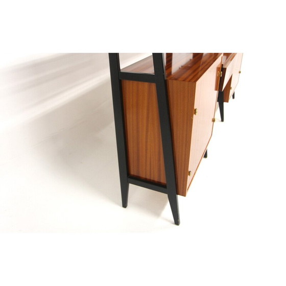 Image 1 of Vintage "triple" bookcase in mahogany and beech, Sweden 1960