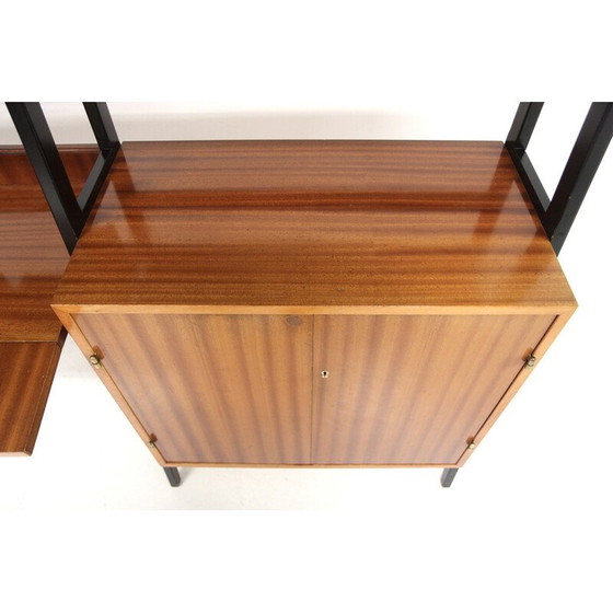 Image 1 of Vintage "triple" bookcase in mahogany and beech, Sweden 1960