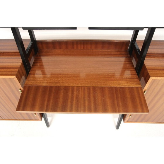 Image 1 of Vintage "triple" bookcase in mahogany and beech, Sweden 1960